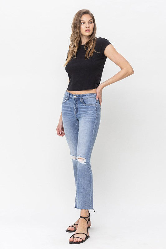 Triumph Mid Rise Kick Flare Jeans