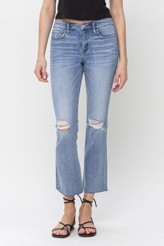 Triumph Mid Rise Kick Flare Jeans