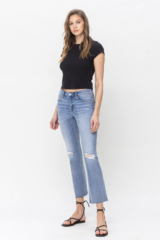 Triumph Mid Rise Kick Flare Jeans