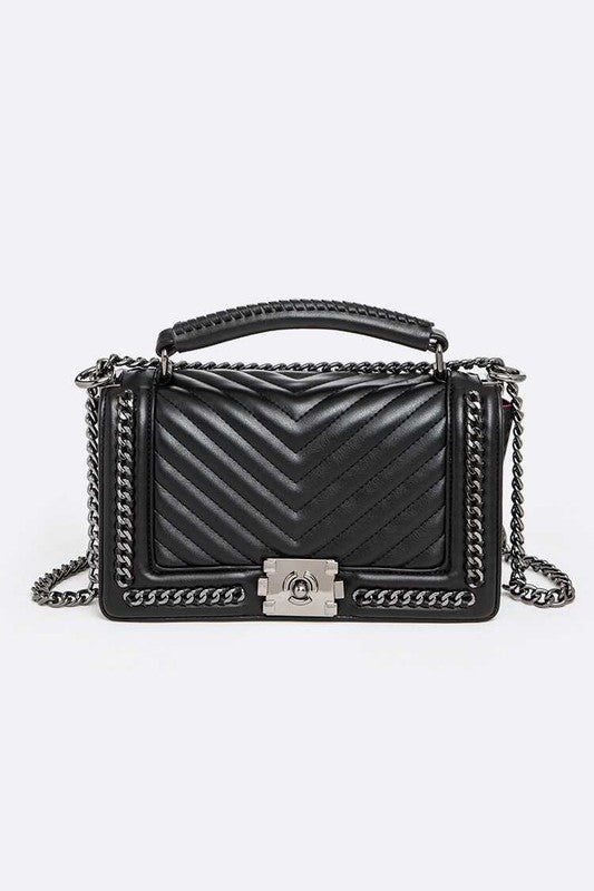 Black Quilted Shoulder Bag