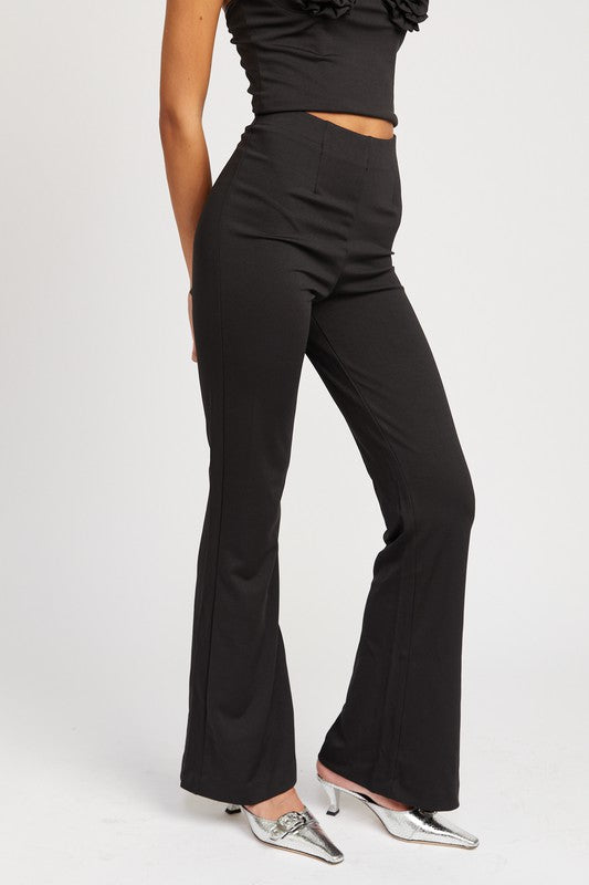 Rosette High Waist Flared Pants