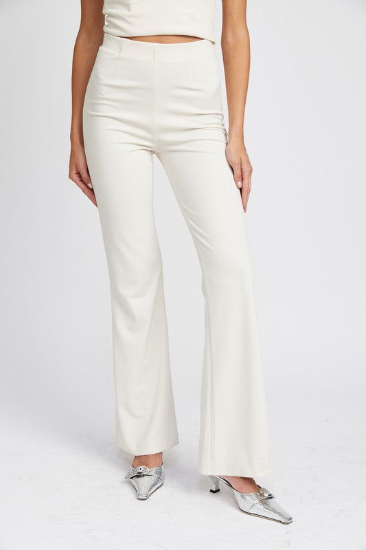 Rosette High Waist Flared Pants