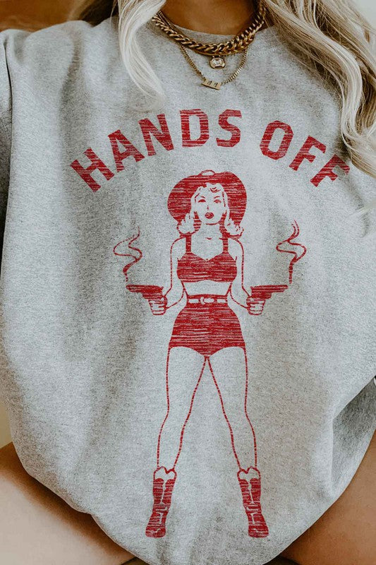 Hands Off Cowgirl Oversized Crewneck