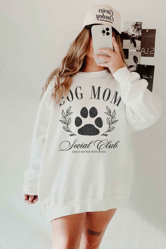 Dog Mom Social Club Oversized Crewneck