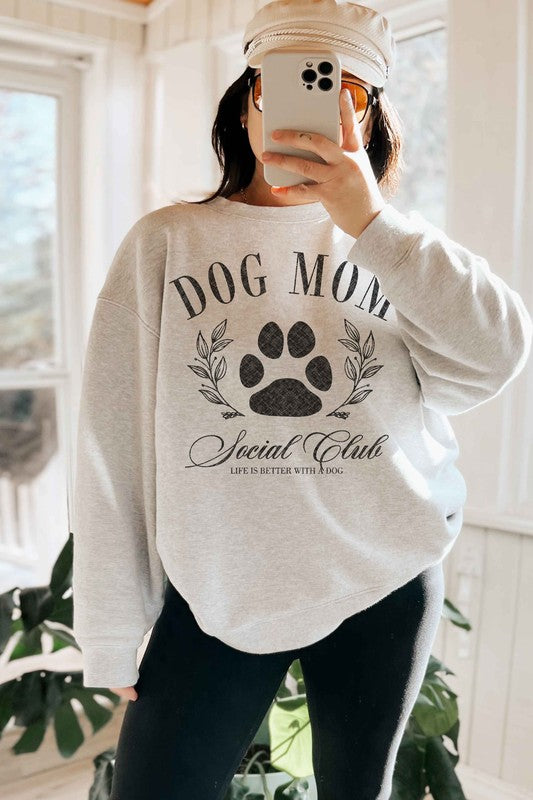 Dog Mom Social Club Oversized Crewneck