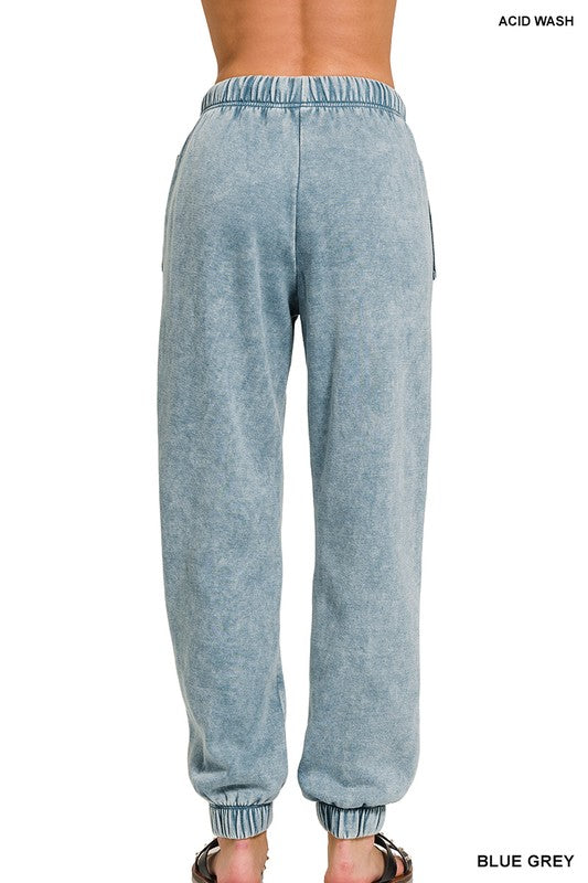 Emma Acid Wash Fleece Sweatpants