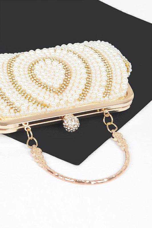 Pearl Rhinestone Clutch