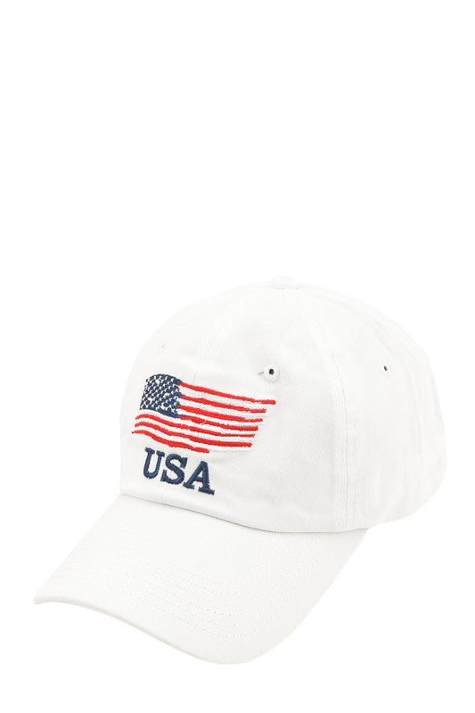 American Flag Embroidered Hat