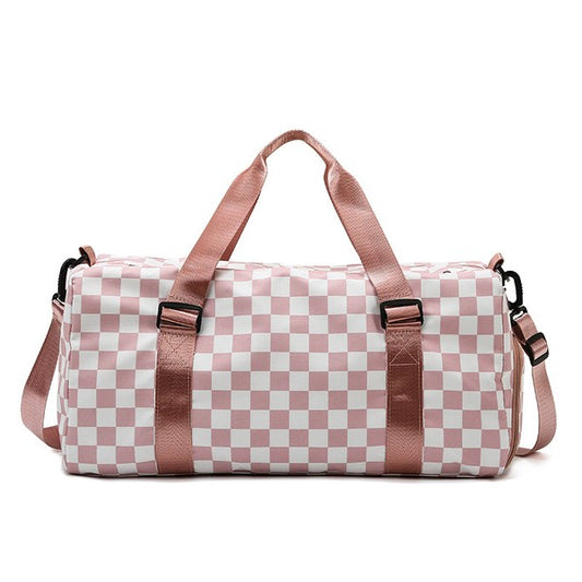 Checkered Weekend Travel Luggage Tote Bag