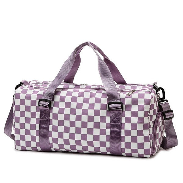 Checkered Weekend Travel Luggage Tote Bag