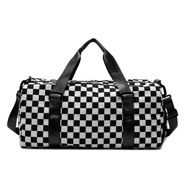 Checkered Weekend Travel Luggage Tote Bag