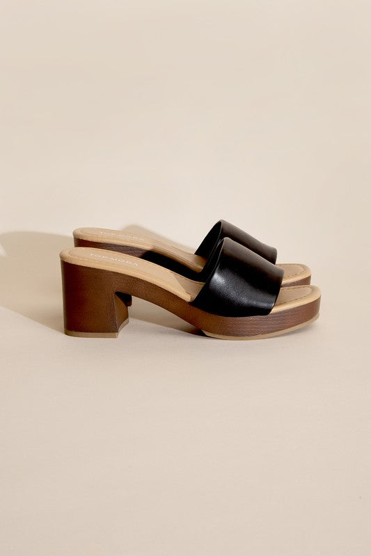 Lauren Slide Mule Heels