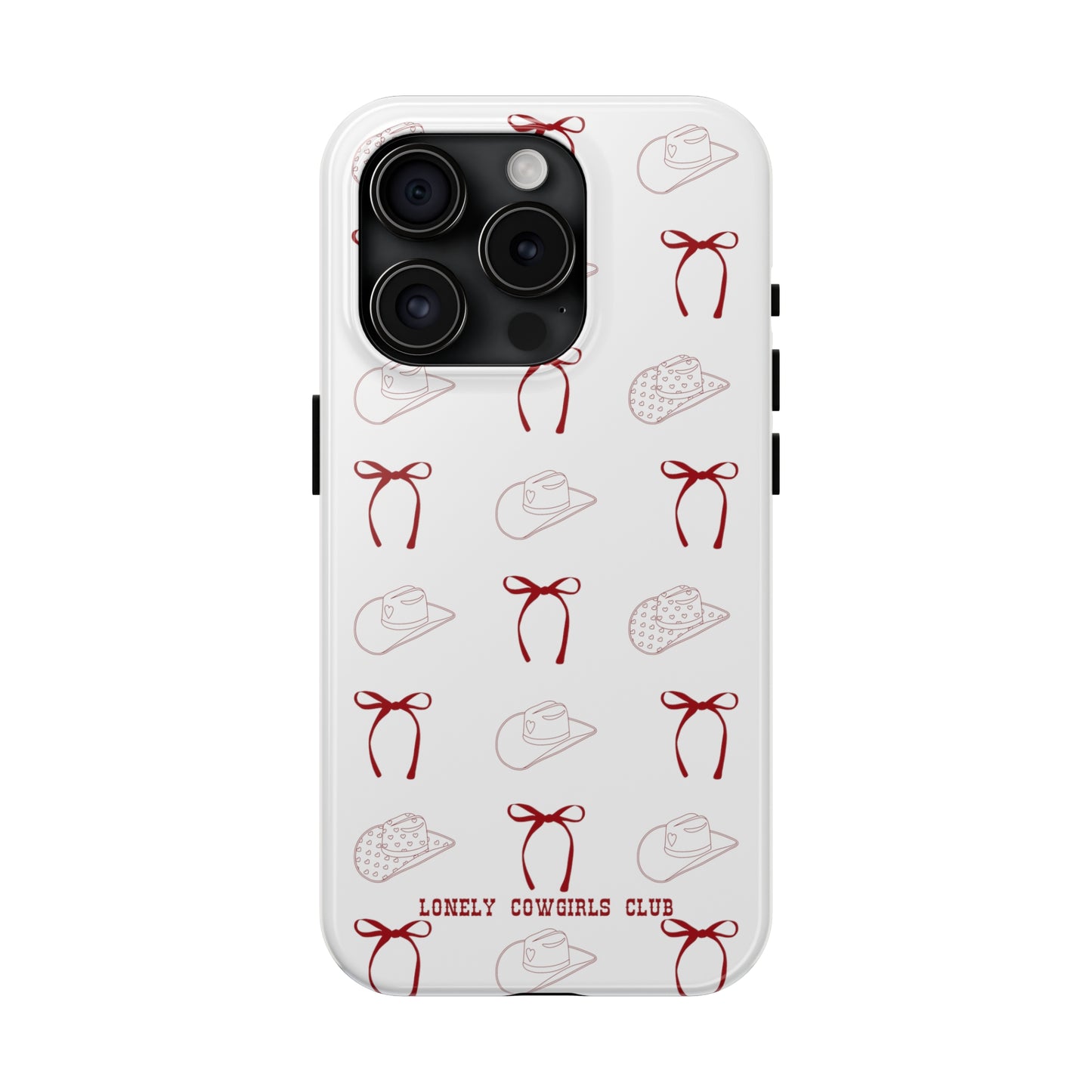 Cowgirls Hats + Bows White Phone Case