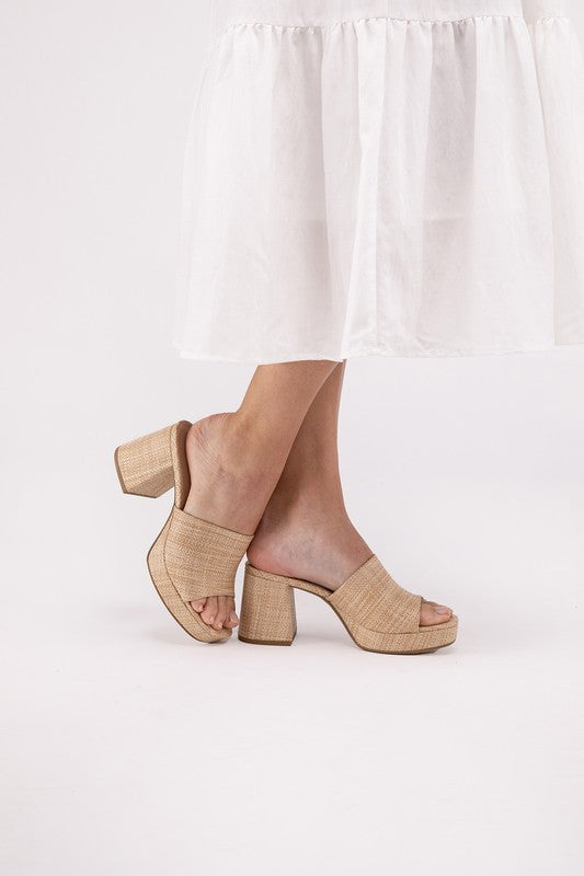 All Natural Raffia Heels