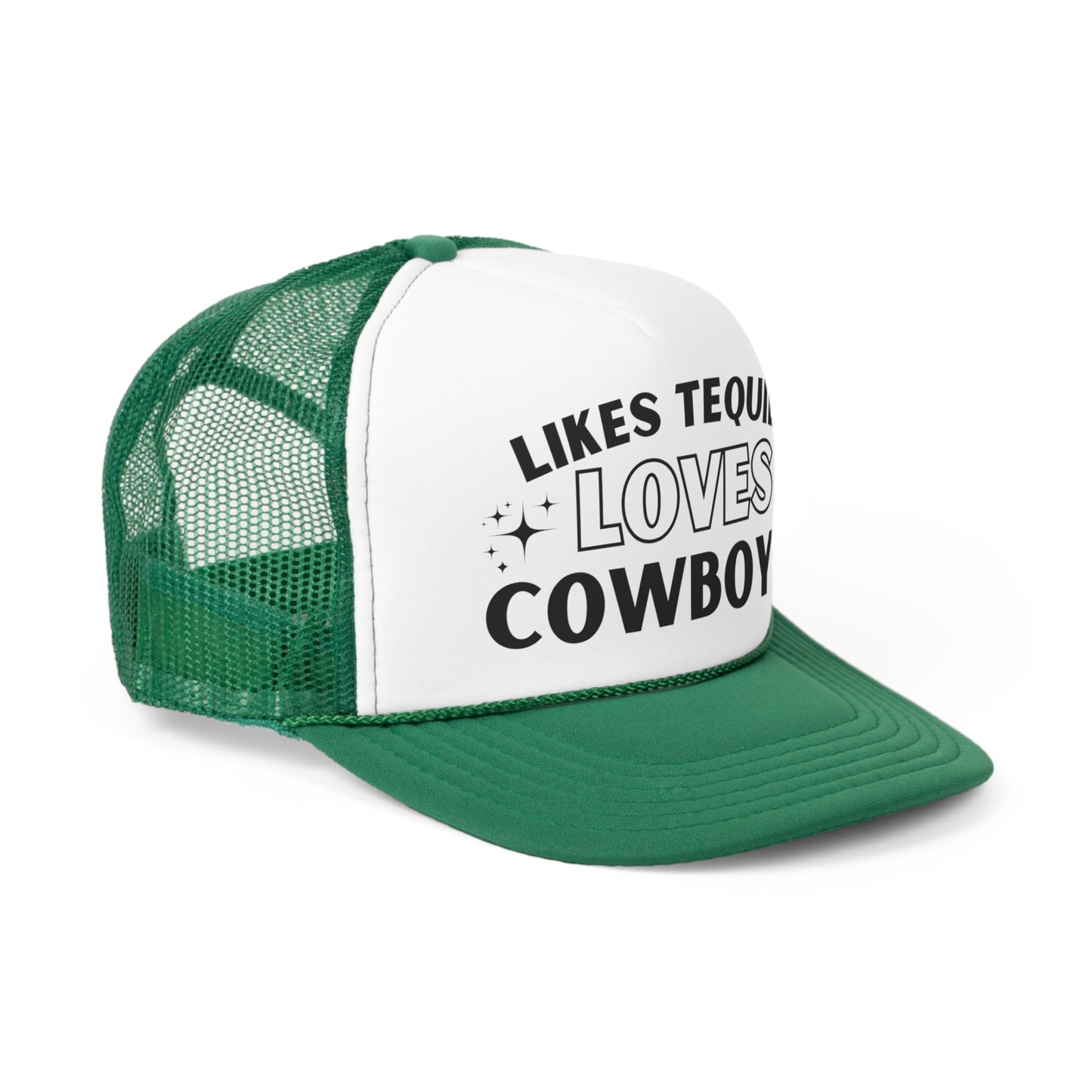 Likes Tequila Loves Cowboys Trucker Hat