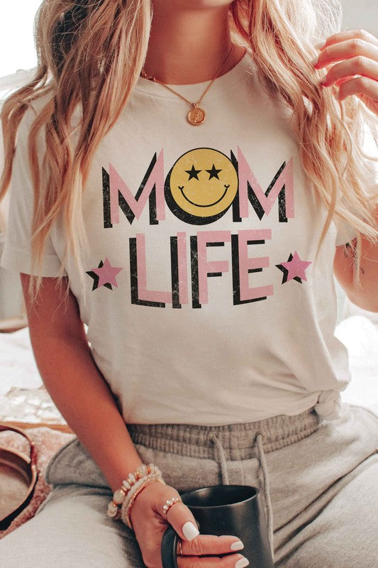 Happy Face Mom Graphic Tee