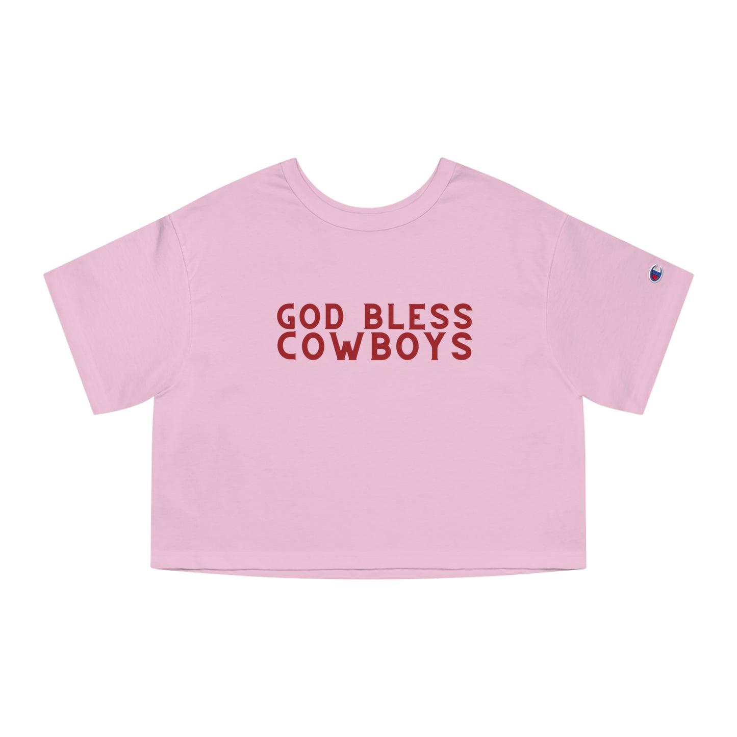 God Bless Cowboys Cropped Tee