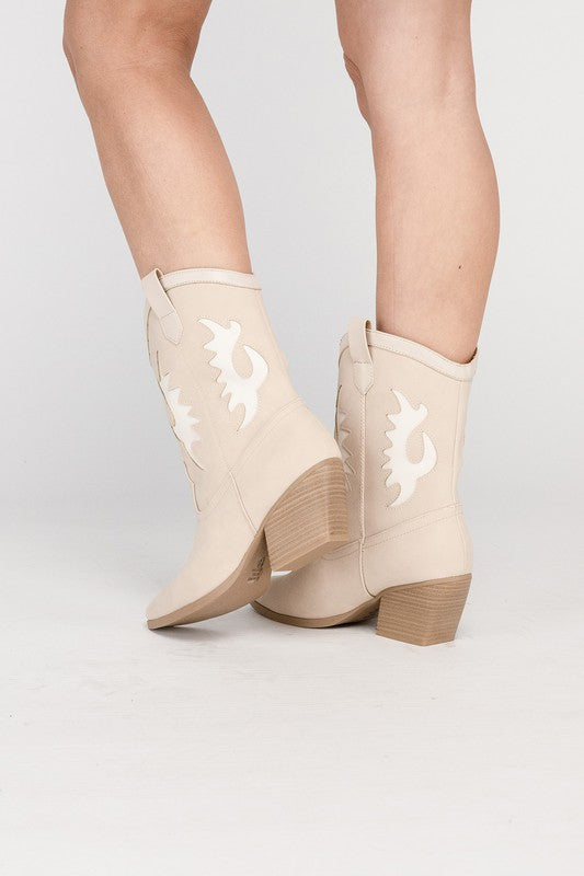 Rebel Western High Ankle Boots