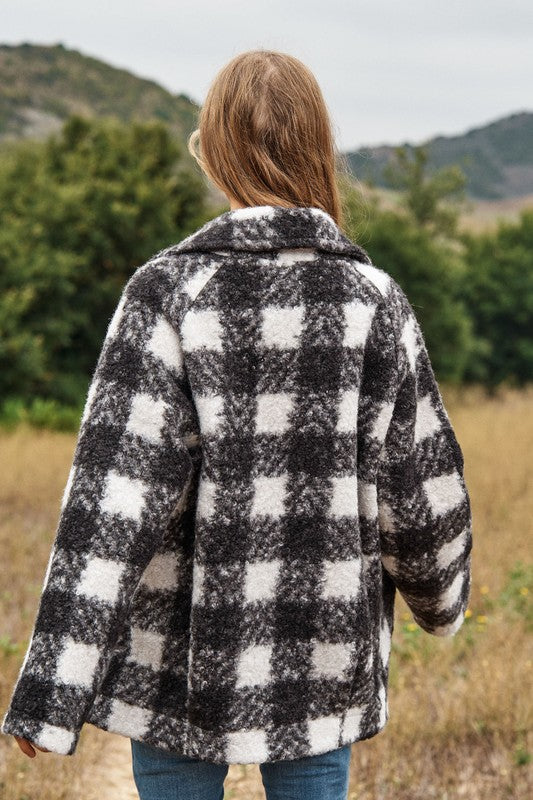 Plaid and Fuzzy Jacket