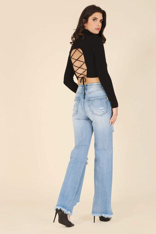 Harley Open-Back Cropped Top