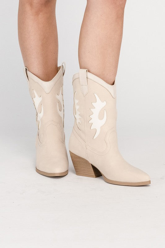 Rebel Western High Ankle Boots