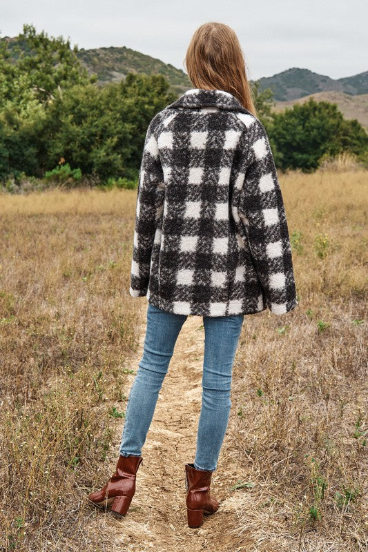 Plaid and Fuzzy Jacket