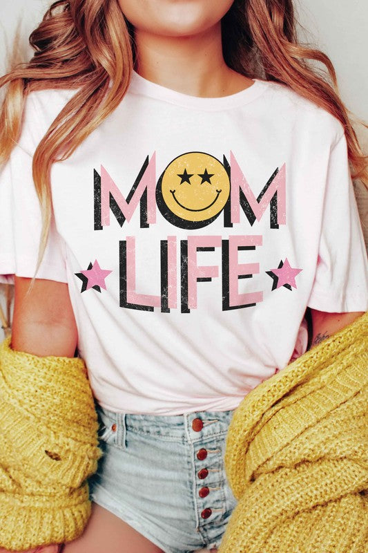 Happy Face Mom Graphic Tee