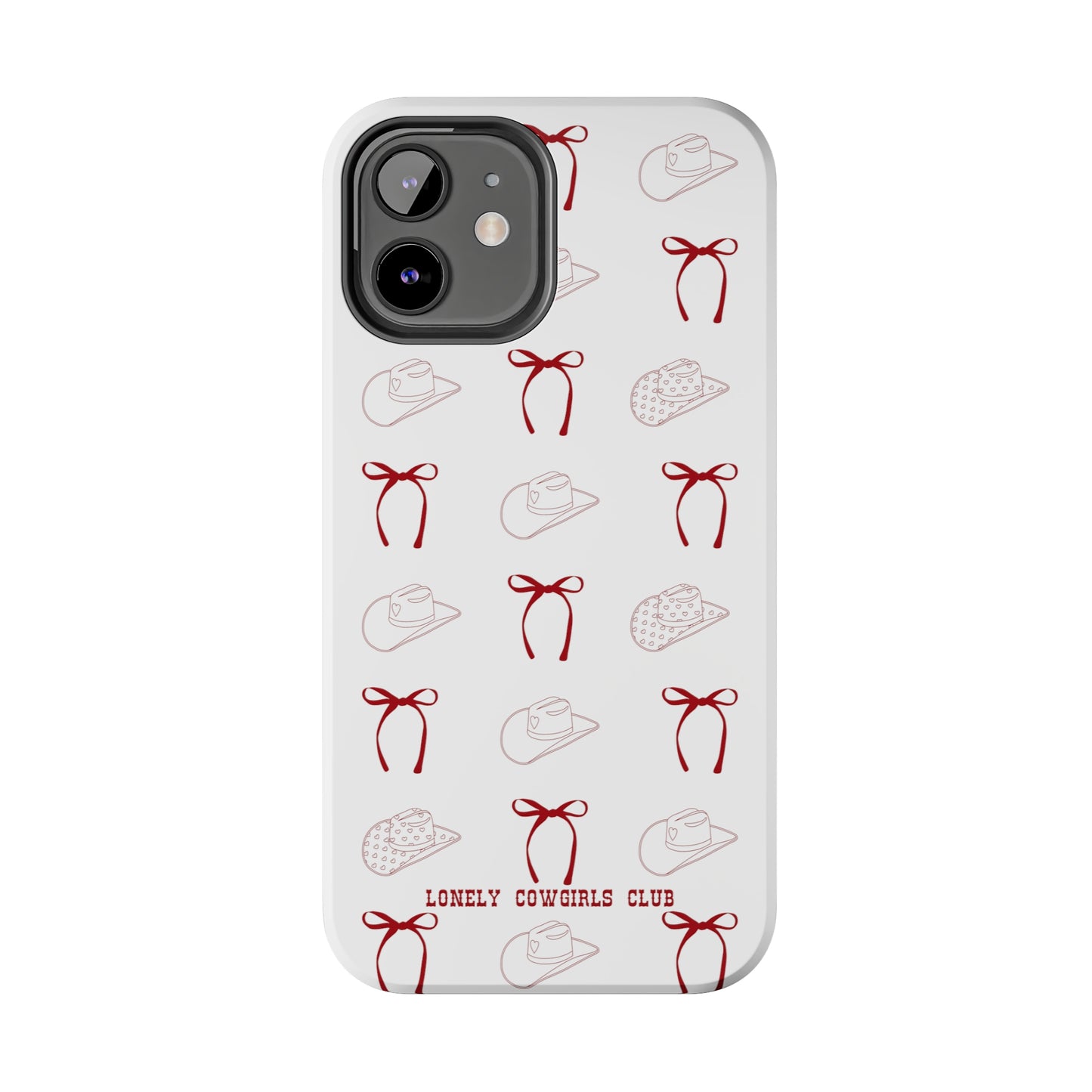 Cowgirls Hats + Bows White Phone Case