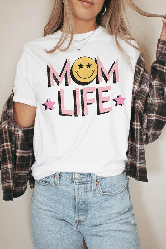 Happy Face Mom Graphic Tee