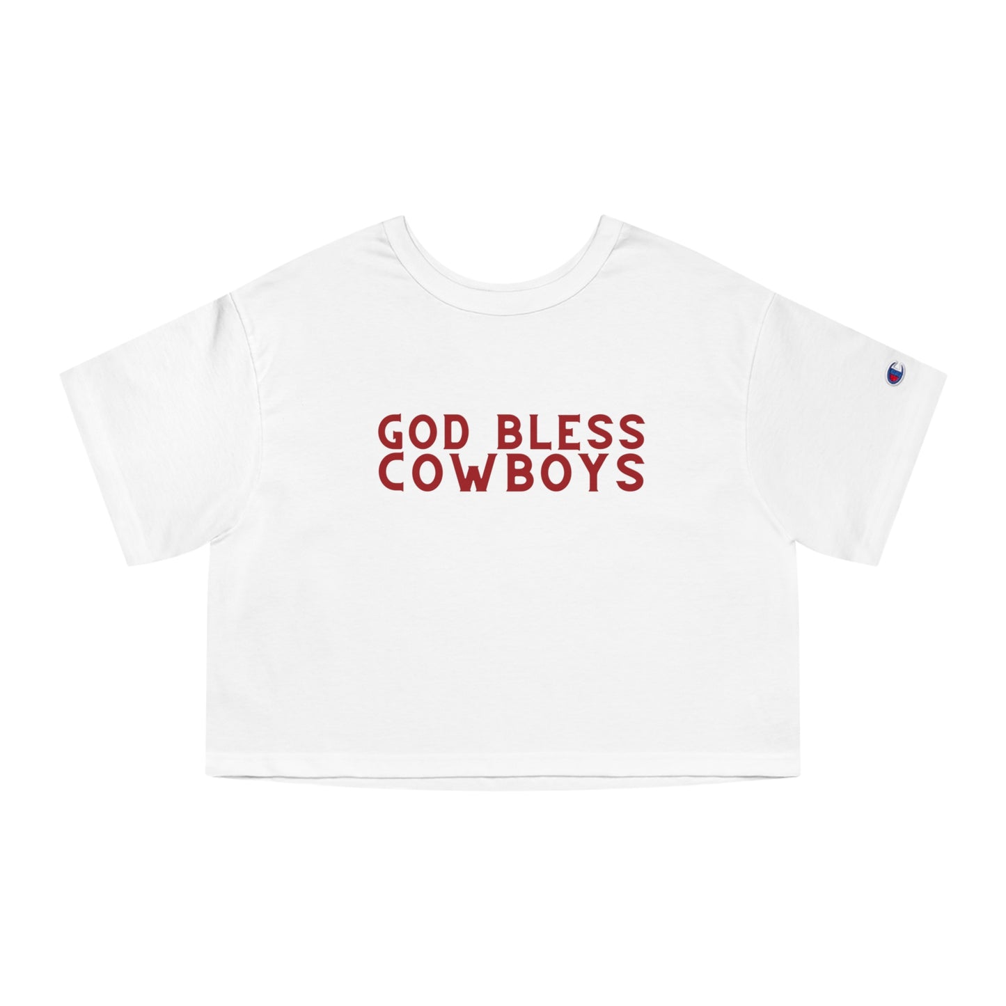 God Bless Cowboys Cropped Tee