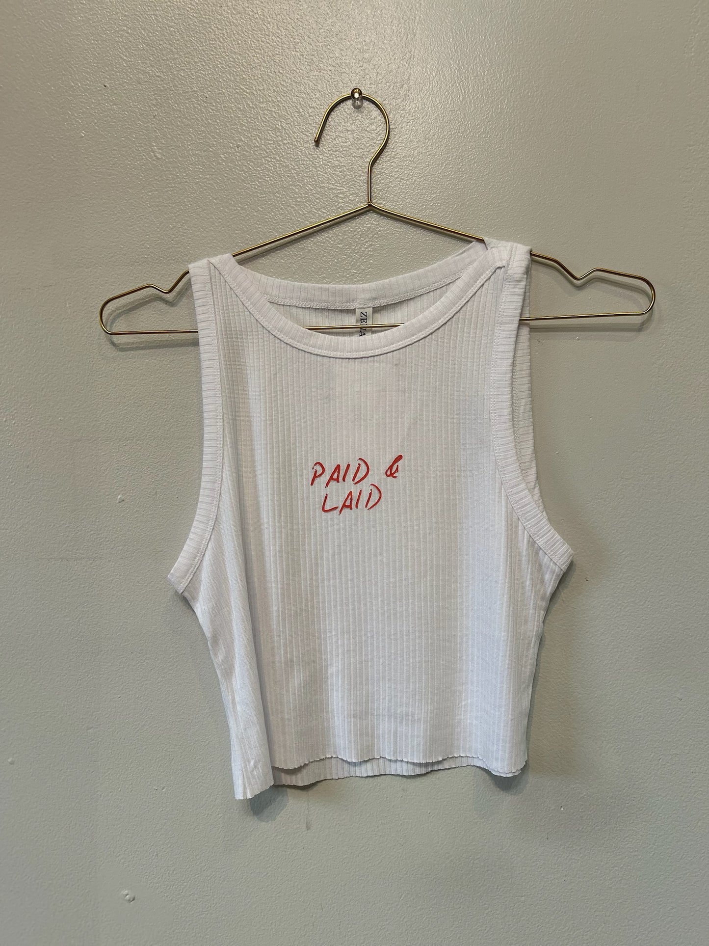 Paid & Laid Cropped Tank