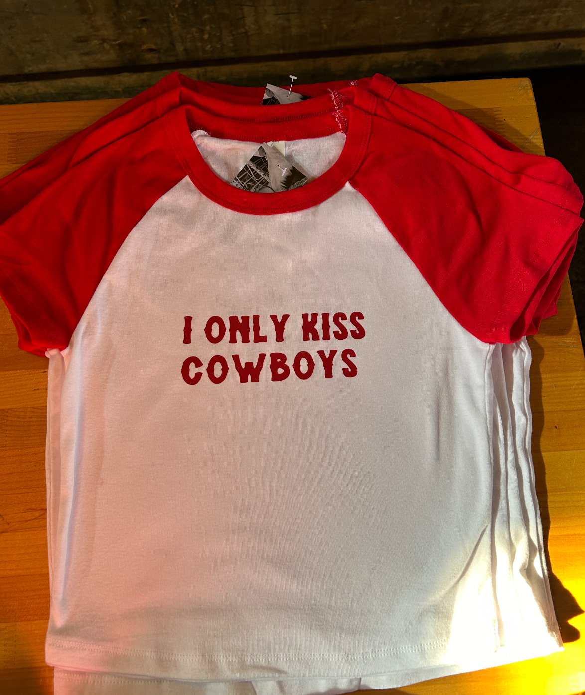 I Only Kiss Cowboys Baby Tee