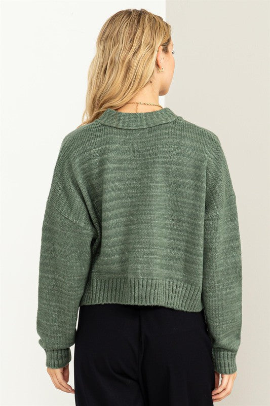 Cropped Cardigan Sweater