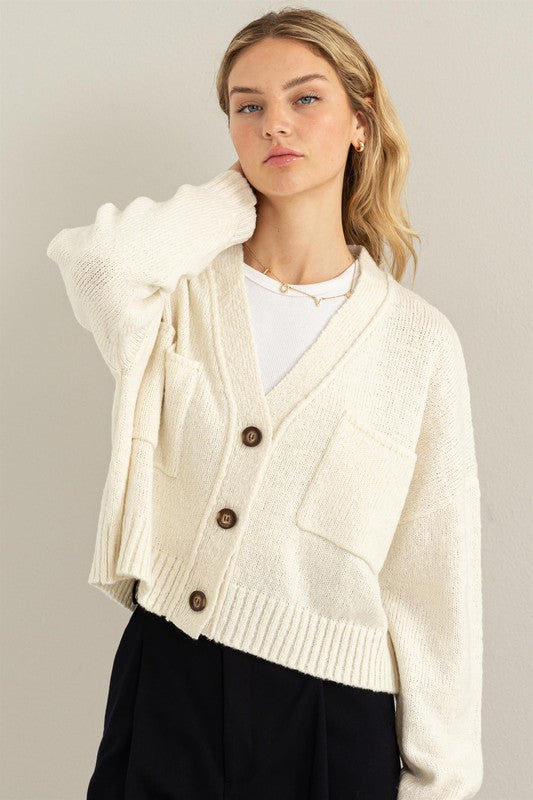 Cropped Cardigan Sweater