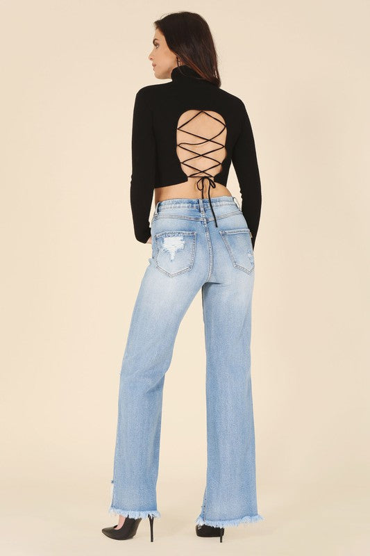 Harley Open-Back Cropped Top