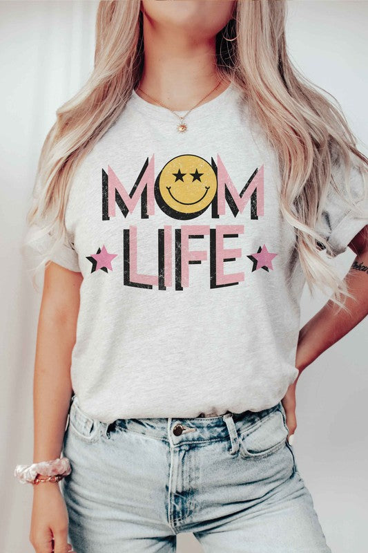 Happy Face Mom Graphic Tee