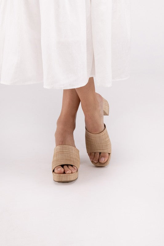 All Natural Raffia Heels