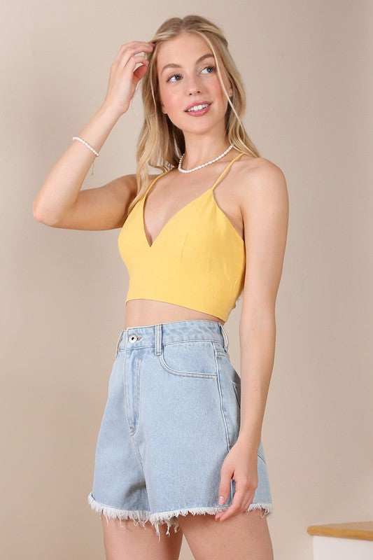 Yellow Cropped Tank