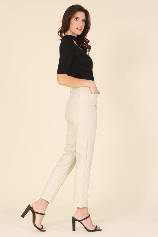 LEATHER PANTS - ANKLE LENGTH