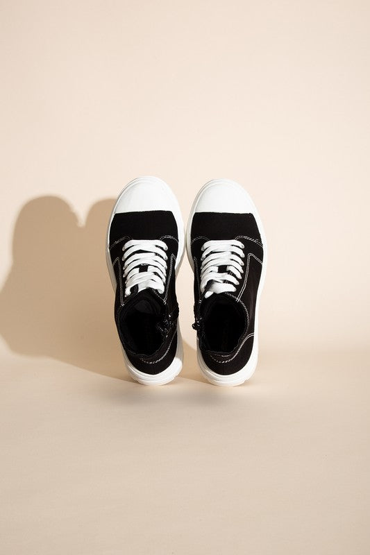 Black Platform Sneakers