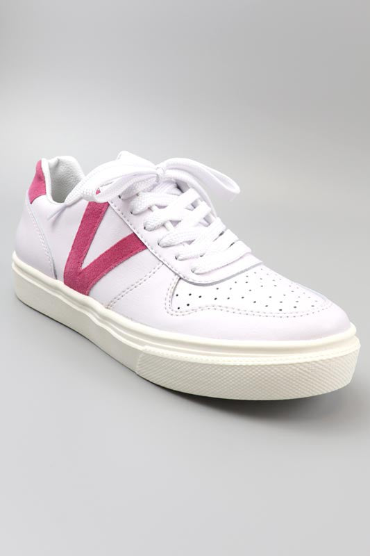 White Sneakers with Accent Color