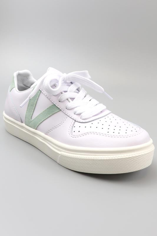 White Sneakers with Accent Color