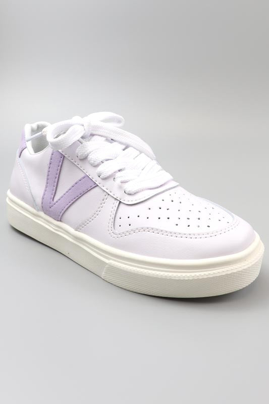 White Sneakers with Accent Color