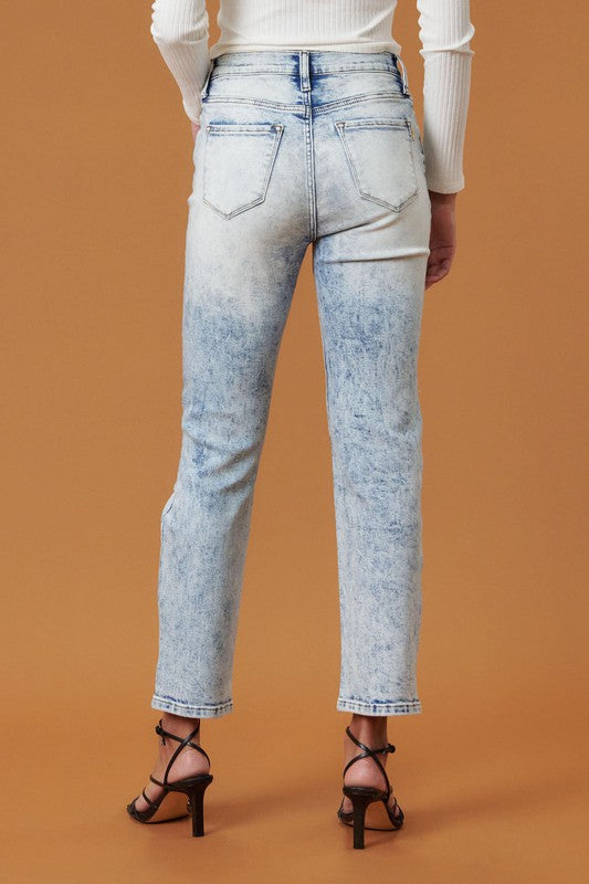 Molly High Rise Acid Wash Skinny Jeans