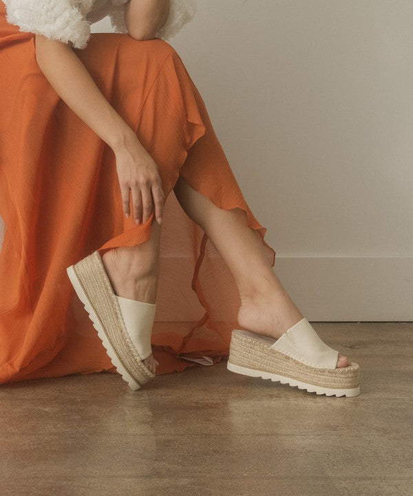 Espadrille Platform Slides