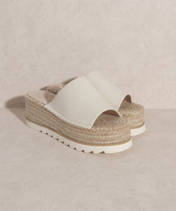 Espadrille Platform Slides