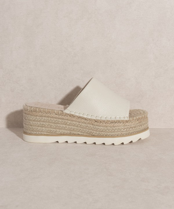 Espadrille Platform Slides