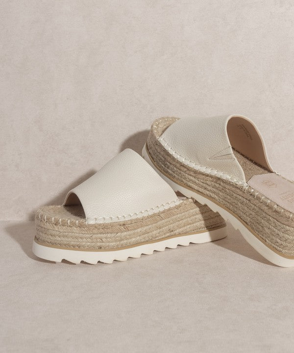 Espadrille Platform Slides