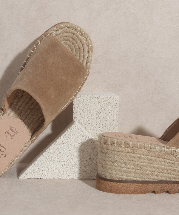 Espadrille Platform Slides