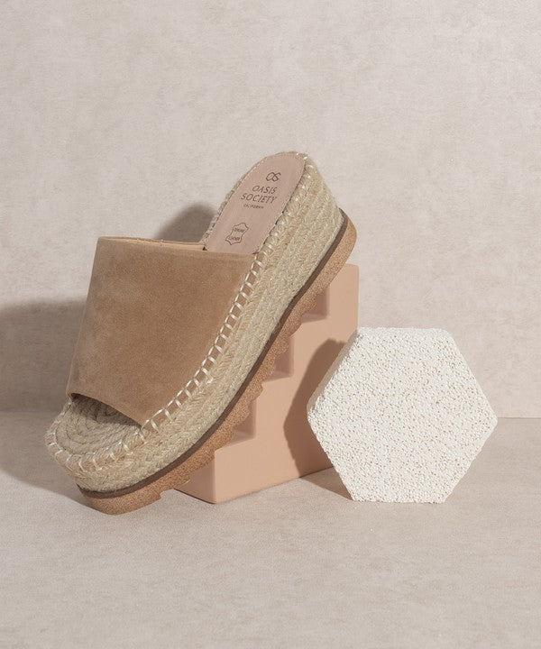 Espadrille Platform Slides